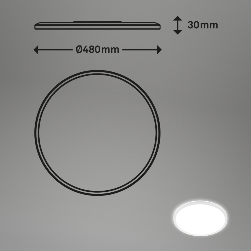 Briloner 3428-016 - LED Ceiling light SLIM LED/30W/230V