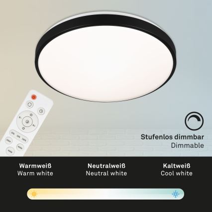 Briloner 3430-015 - LED Dimmable ceiling light MANNY LED/48W/230V + remote control