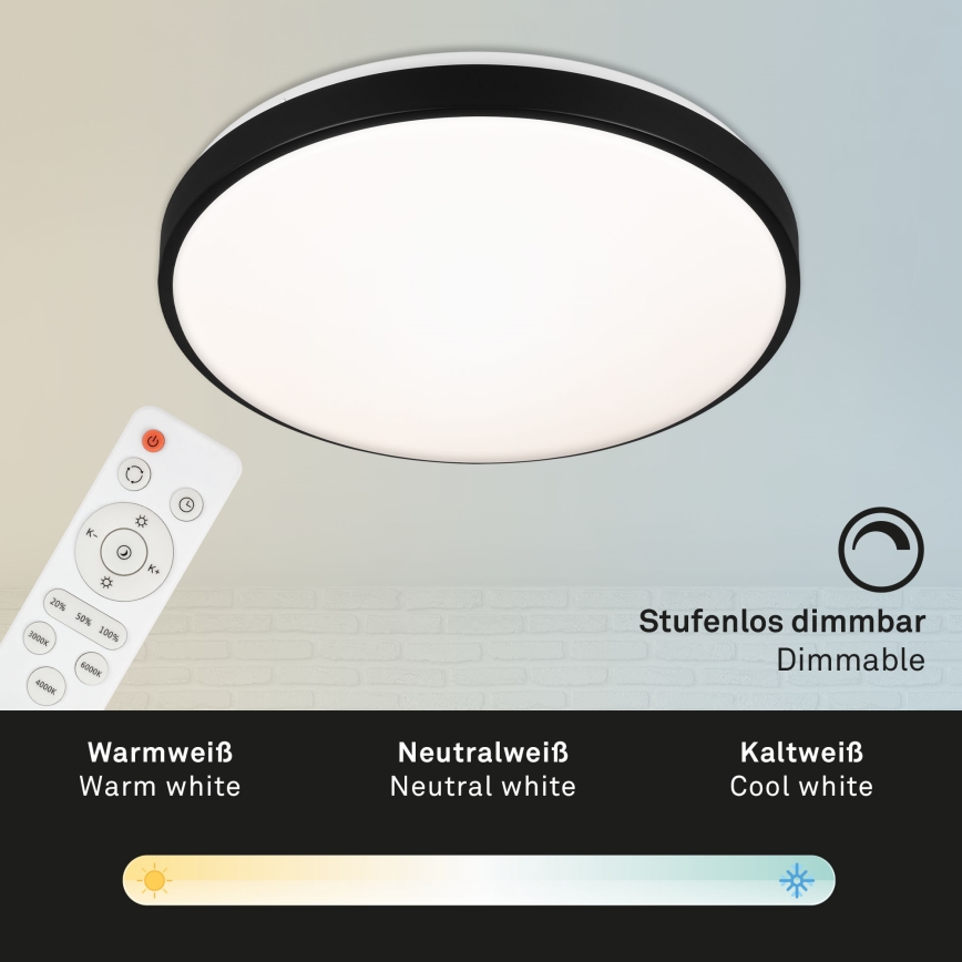 Briloner 3430-015 - LED Dimmable ceiling light MANNY LED/48W/230V + remote control