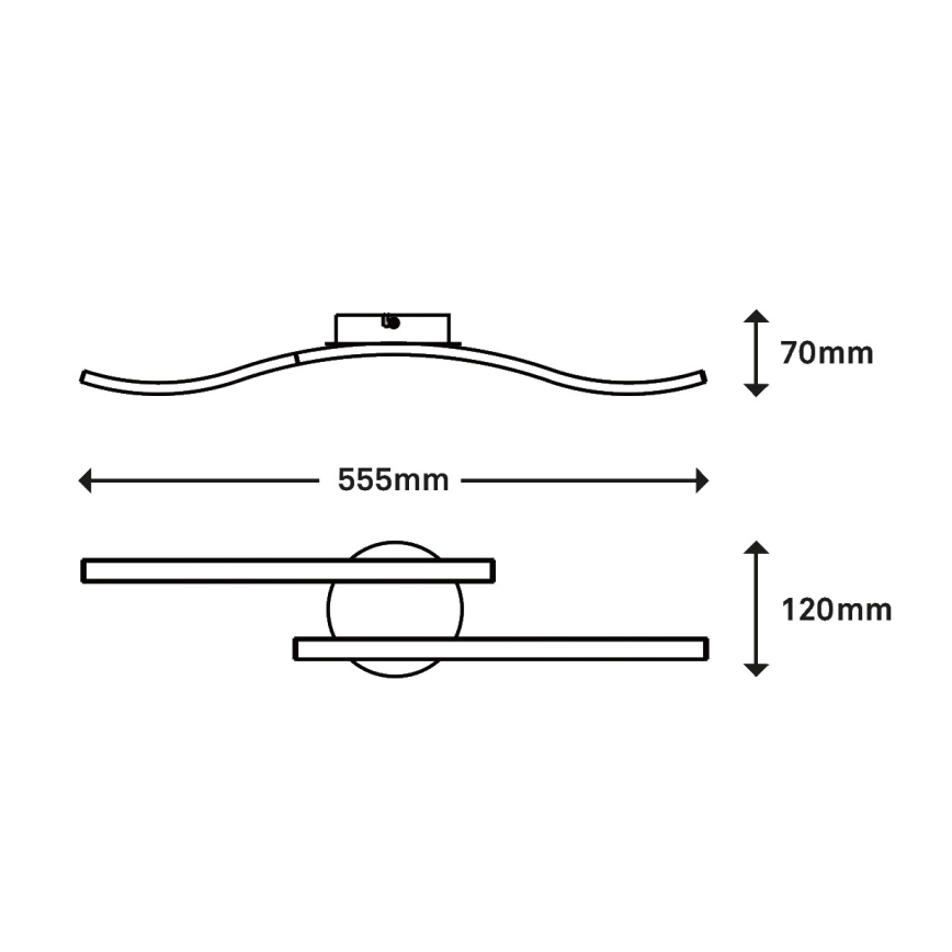 Briloner 3449-015 - LED Surface-mounted chandelier GO 2xLED/6W/230V