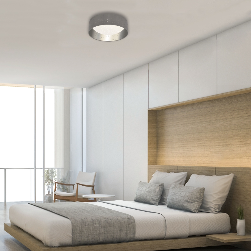 Briloner 3482014 - LED Ceiling light MAILA STARRY LED/12W/230V grey/silver