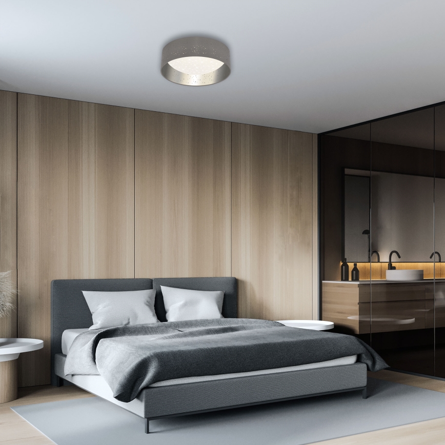 Briloner 3482014 - LED Ceiling light MAILA STARRY LED/12W/230V grey/silver