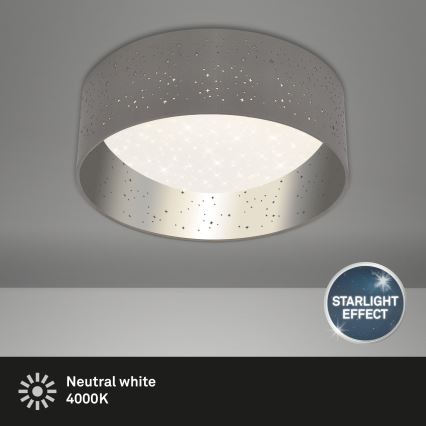 Briloner 3482014 - LED Ceiling light MAILA STARRY LED/12W/230V grey/silver