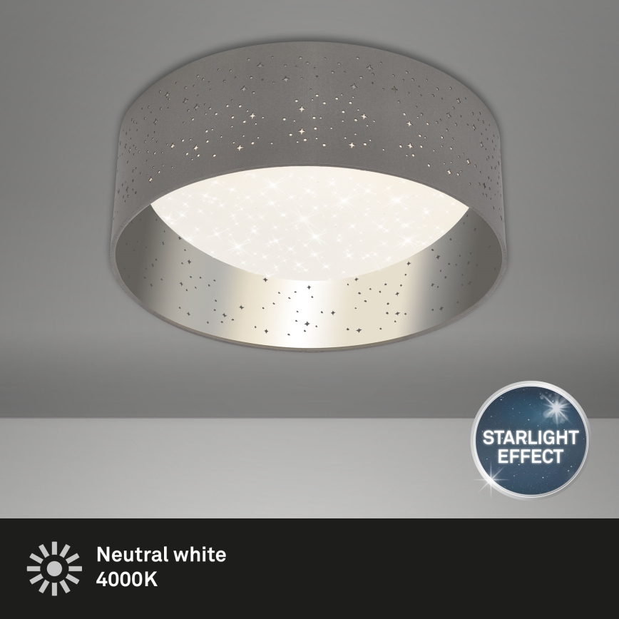 Briloner 3482014 - LED Ceiling light MAILA STARRY LED/12W/230V grey/silver