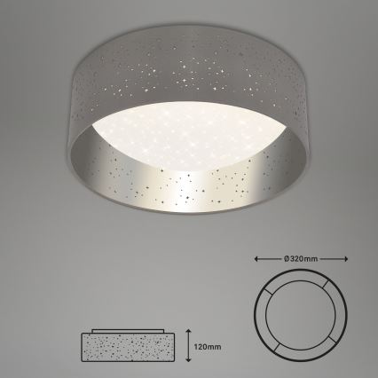 Briloner 3482014 - LED Ceiling light MAILA STARRY LED/12W/230V grey/silver