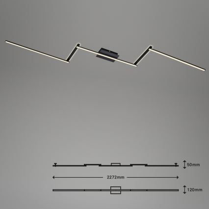 Briloner 3501-015 - LED Surface-mounted chandelier STAFF 5xLED/4,8W/230V black