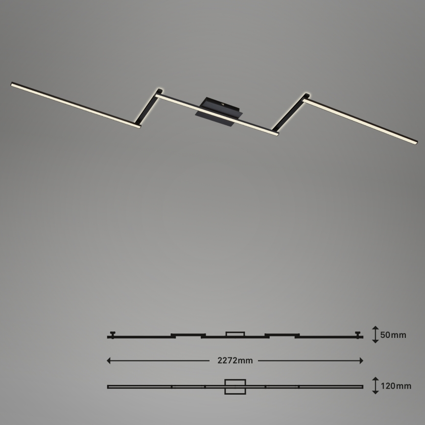 Briloner 3501-015 - LED Surface-mounted chandelier STAFF 5xLED/4,8W/230V black