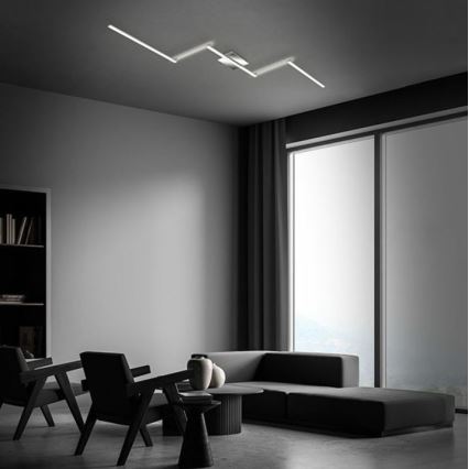 Briloner 3501-018 - LED Surface-mounted chandelier STAFF 5xLED/4,8W/230V matte chrome