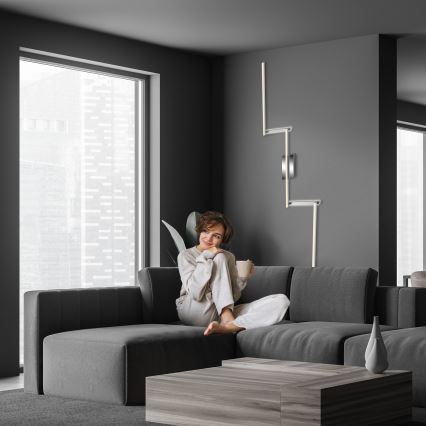 Briloner 3501-018 - LED Surface-mounted chandelier STAFF 5xLED/4,8W/230V matte chrome