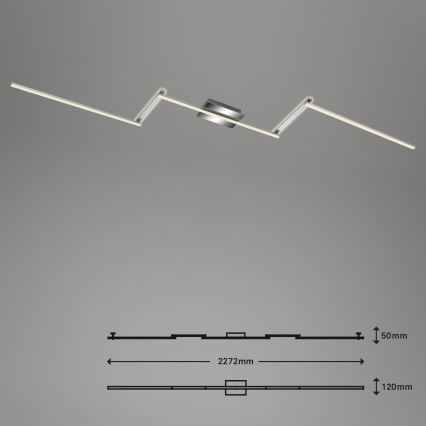 Briloner 3501-018 - LED Surface-mounted chandelier STAFF 5xLED/4,8W/230V matte chrome