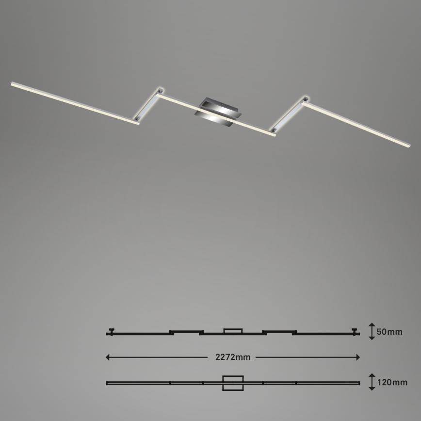Briloner 3501-018 - LED Surface-mounted chandelier STAFF 5xLED/4,8W/230V matte chrome