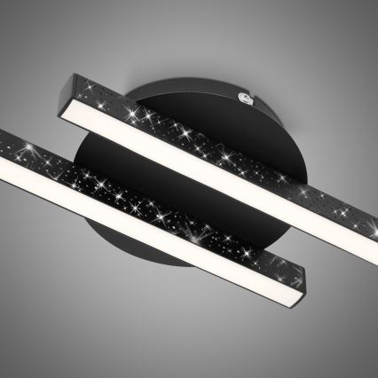 Briloner 3517-025 - LED Surface-mounted chandelier REY 2xLED/6W/230V black