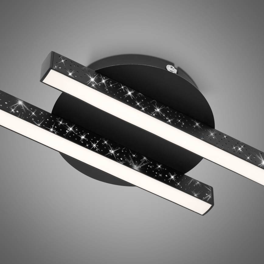 Briloner 3517-025 - LED Surface-mounted chandelier REY 2xLED/6W/230V black