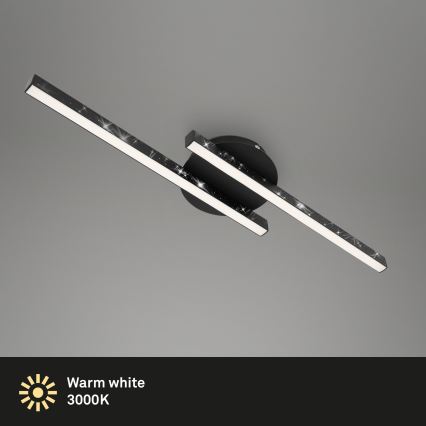 Briloner 3517-025 - LED Surface-mounted chandelier REY 2xLED/6W/230V black