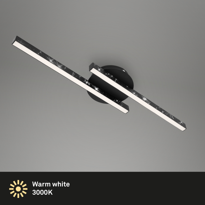 Briloner 3517-025 - LED Surface-mounted chandelier REY 2xLED/6W/230V black
