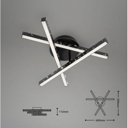 Briloner 3518-035 - LED Surface-mounted chandelier REY 3xLED/5W/230V