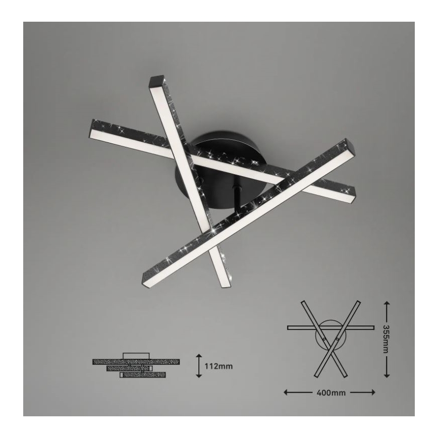 Briloner 3518-035 - LED Surface-mounted chandelier REY 3xLED/5W/230V