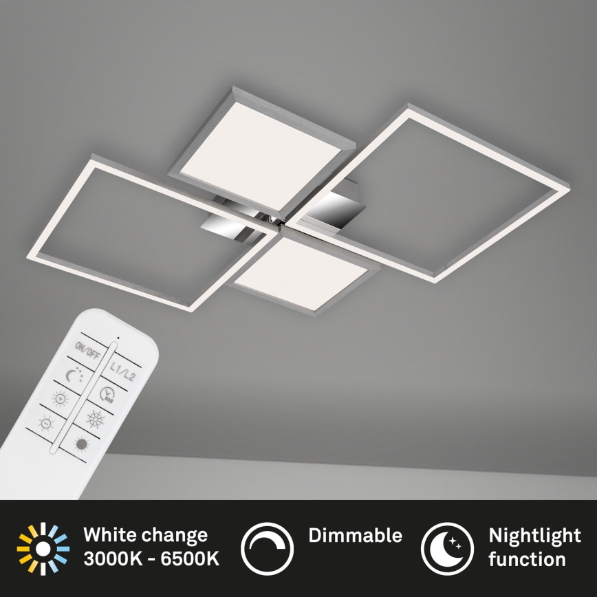 Briloner 3530-018 - LED Dimmable surface-mounted chandelier FRAME LED/40W/230V 3000-6500K + remote control