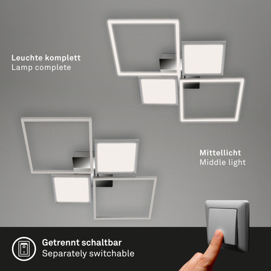 Briloner 3530-018 - LED Dimmable surface-mounted chandelier FRAME LED/40W/230V 3000-6500K + remote control