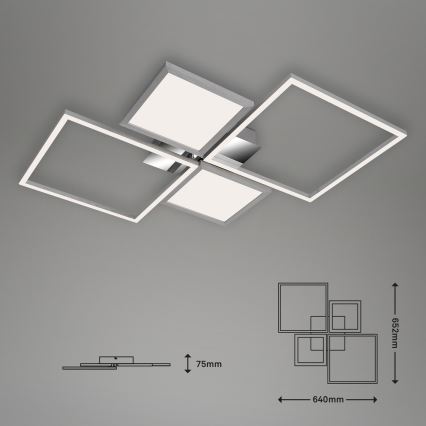 Briloner 3530-018 - LED Dimmable surface-mounted chandelier FRAME LED/40W/230V 3000-6500K + remote control