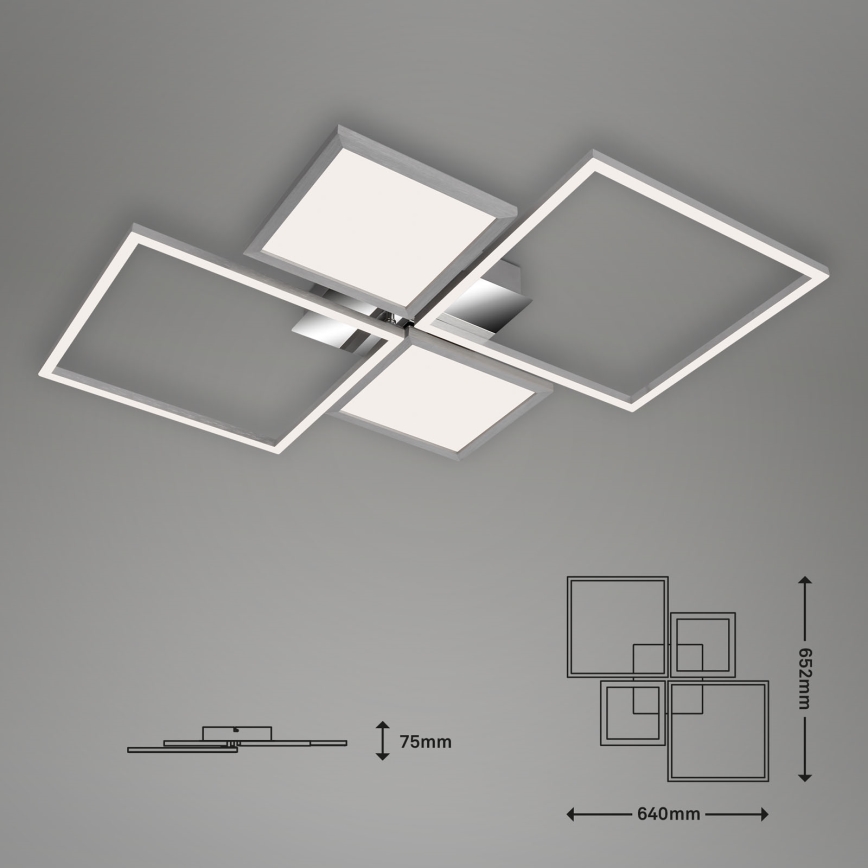 Briloner 3530-018 - LED Dimmable surface-mounted chandelier FRAME LED/40W/230V 3000-6500K + remote control