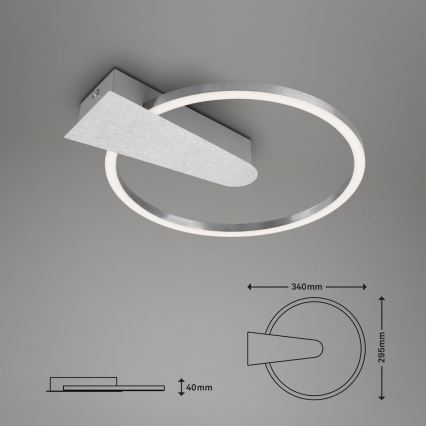 Briloner 3542-018 - LED Dimmable ceiling light NICO LED/12W/230V matte chrome