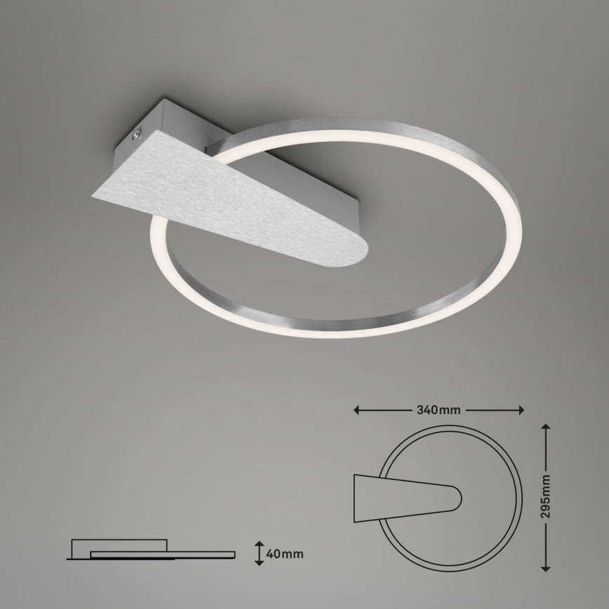 Briloner 3542-018 - LED Dimmable ceiling light NICO LED/12W/230V matte chrome