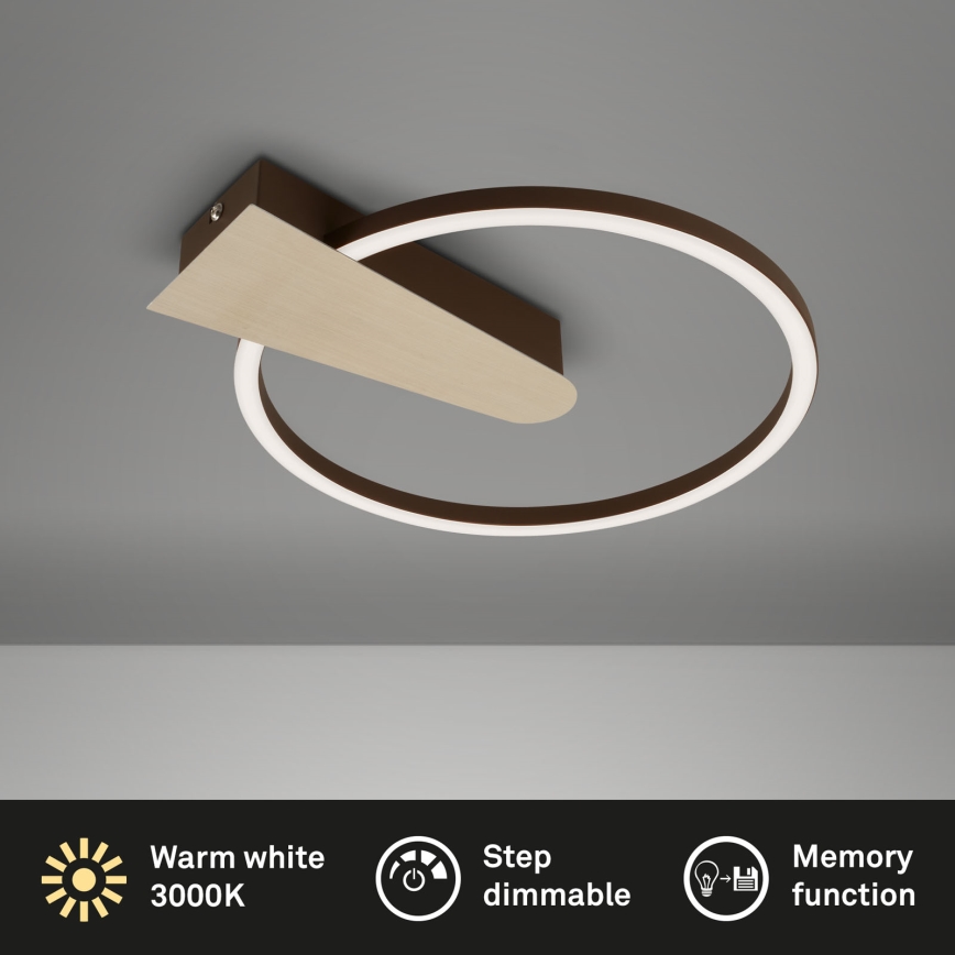 Briloner 3542017 - LED Dimmable ceiling light NICO LED/12W/230V gold