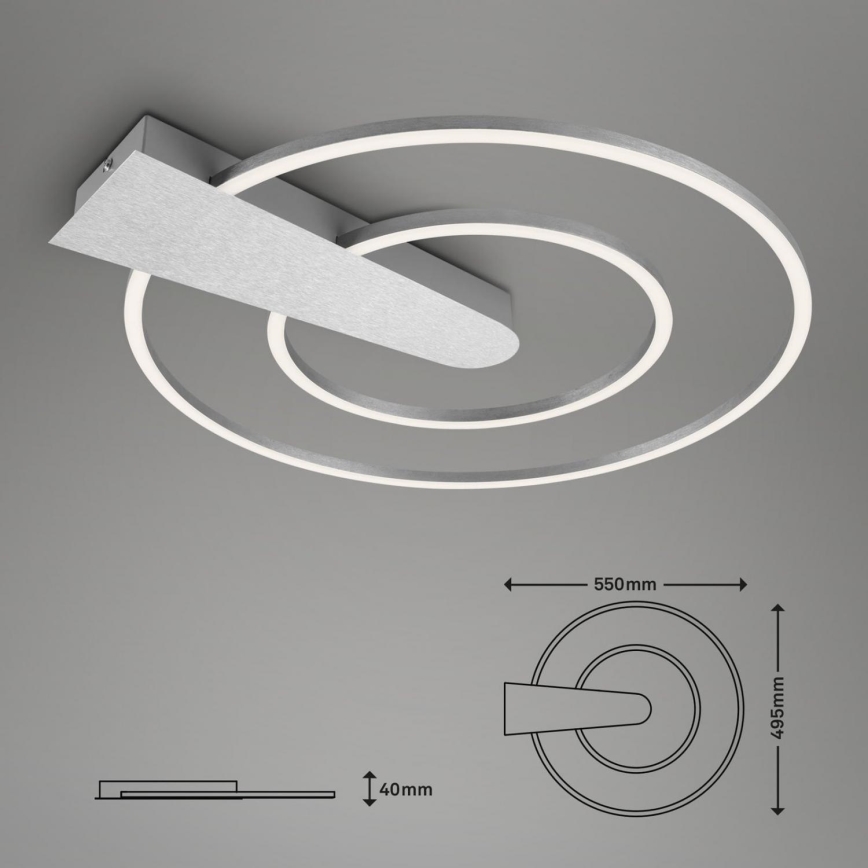 Briloner 3543-018 - LED Dimmable ceiling light NICO LED/25W/230V matte chrome