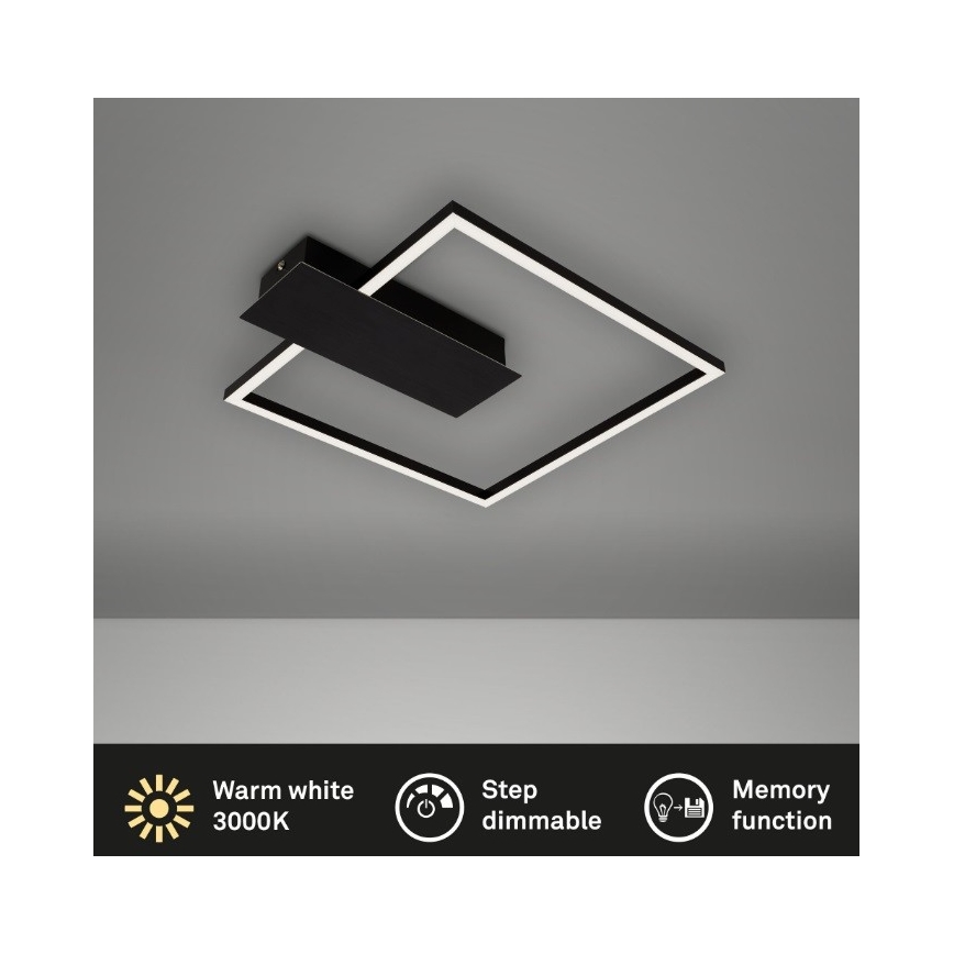 Briloner 3544-015 - LED Dimmable ceiling light NICO LED/12W/230V black