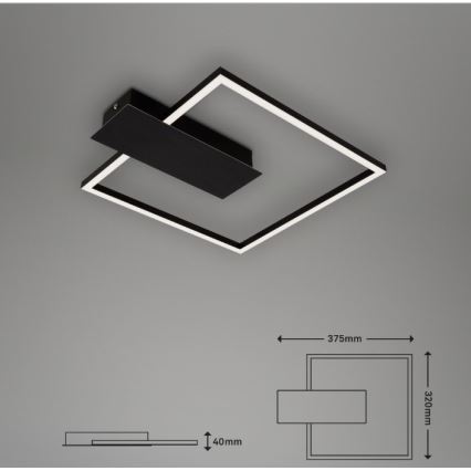 Briloner 3544-015 - LED Dimmable ceiling light NICO LED/12W/230V black