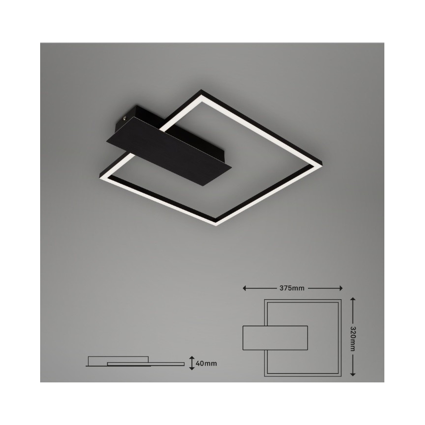 Briloner 3544-015 - LED Dimmable ceiling light NICO LED/12W/230V black