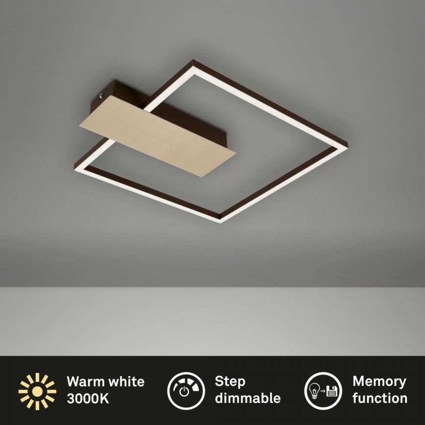 Briloner 3544-017 - LED Dimmable ceiling light NICO LED/12W/230V gold