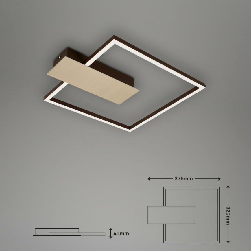 Briloner 3544-017 - LED Dimmable ceiling light NICO LED/12W/230V gold