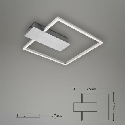 Briloner 3544-018 - LED Dimmable ceiling light NICO LED/12W/230V matte chrome
