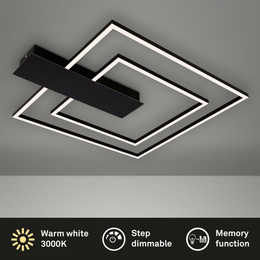 Briloner 3545-015 - LED Dimmable ceiling light NICO LED/25W/230V black