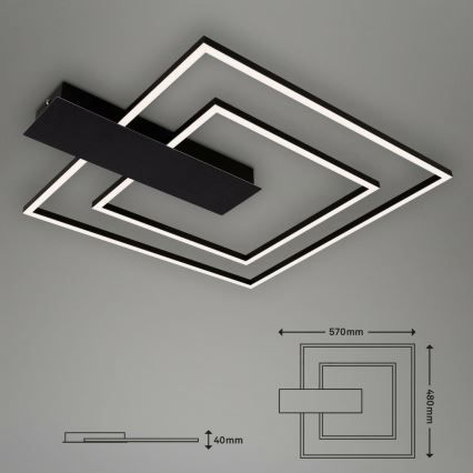 Briloner 3545-015 - LED Dimmable ceiling light NICO LED/25W/230V black