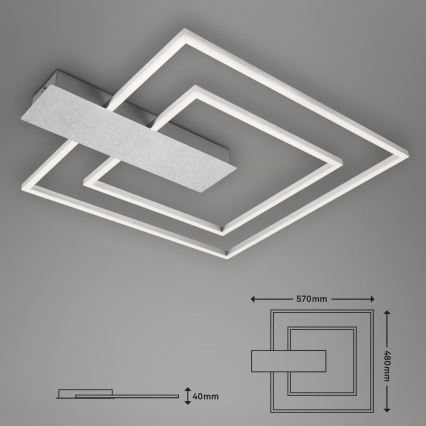 Briloner 3545-018 - LED Dimmable ceiling light NICO LED/25W/230V matte chrome