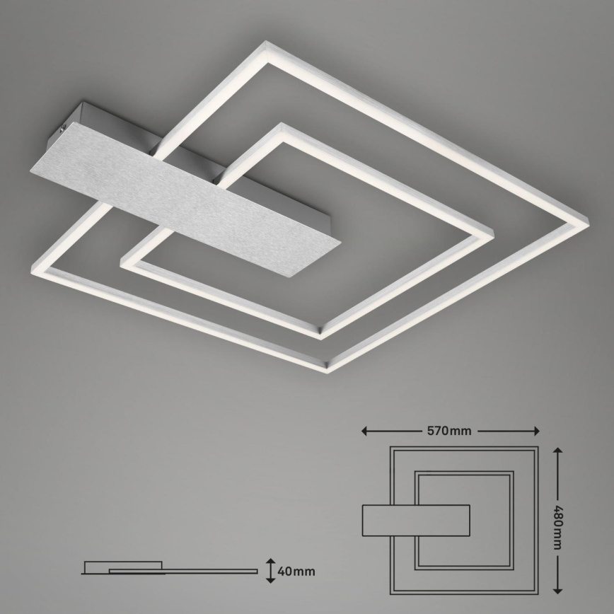 Briloner 3545-018 - LED Dimmable ceiling light NICO LED/25W/230V matte chrome