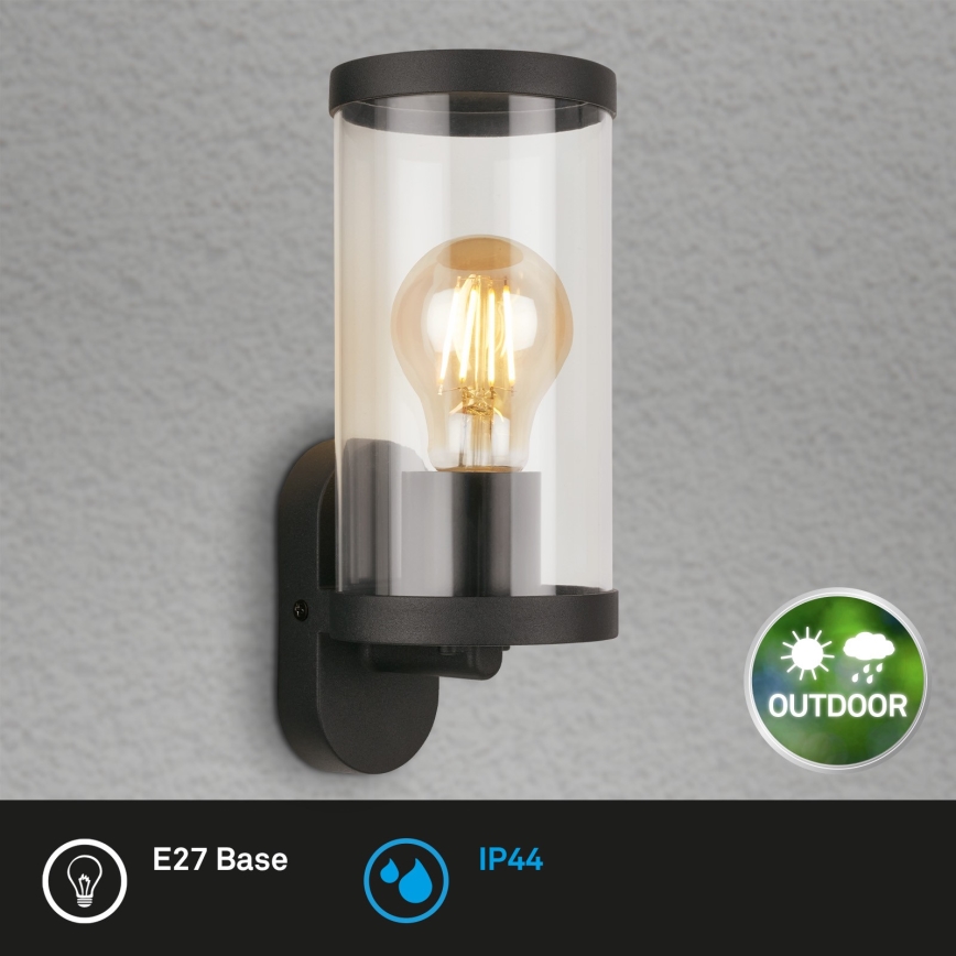 Briloner 3600-015 - Outdoor wall light KAIRO 1xE27/12W/230V IP44 black
