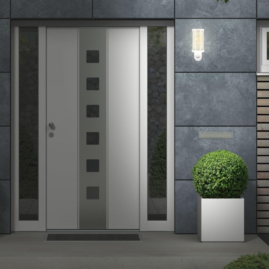 Briloner 3628-016 - Outdoor wall light with a sensor KAIRO 1xE27/12W/230V IP44 white