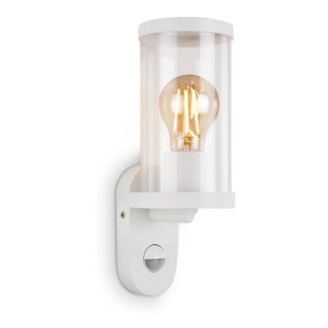 Briloner 3628-016 - Outdoor wall light with a sensor KAIRO 1xE27/12W/230V IP44 white