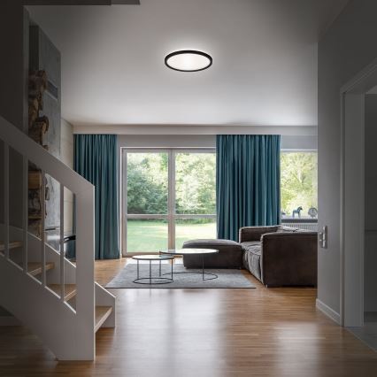 Briloner 3642-415 - LED Bathroom ceiling light SLIM LED/19W/230V d. 29 cm IP44 black