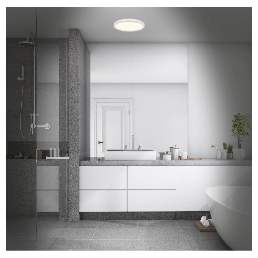 Briloner 3642-416 - LED Bathroom ceiling light SLIM LED/19W/230V IP44 white