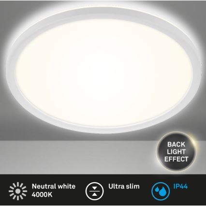Briloner 3642-416 - LED Bathroom ceiling light SLIM LED/19W/230V IP44 white