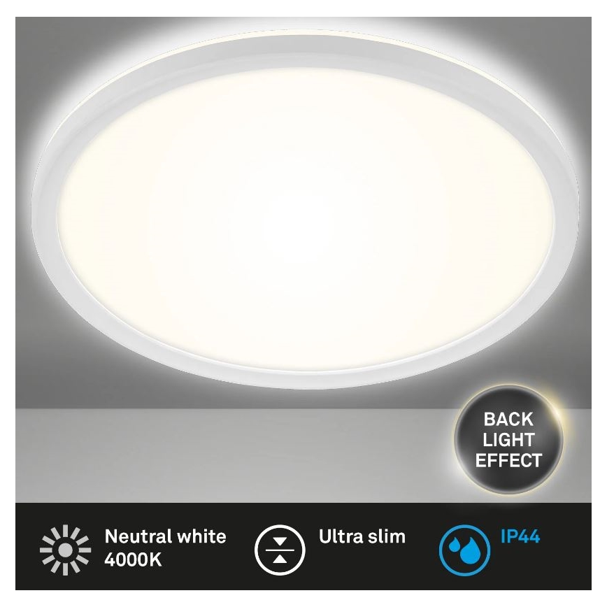 Briloner 3642-416 - LED Bathroom ceiling light SLIM LED/19W/230V IP44 white