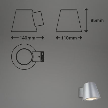 Briloner 3645-014 - LED Outdoor wall light NEAPEL 1xGU10/4,9W/230V IP44