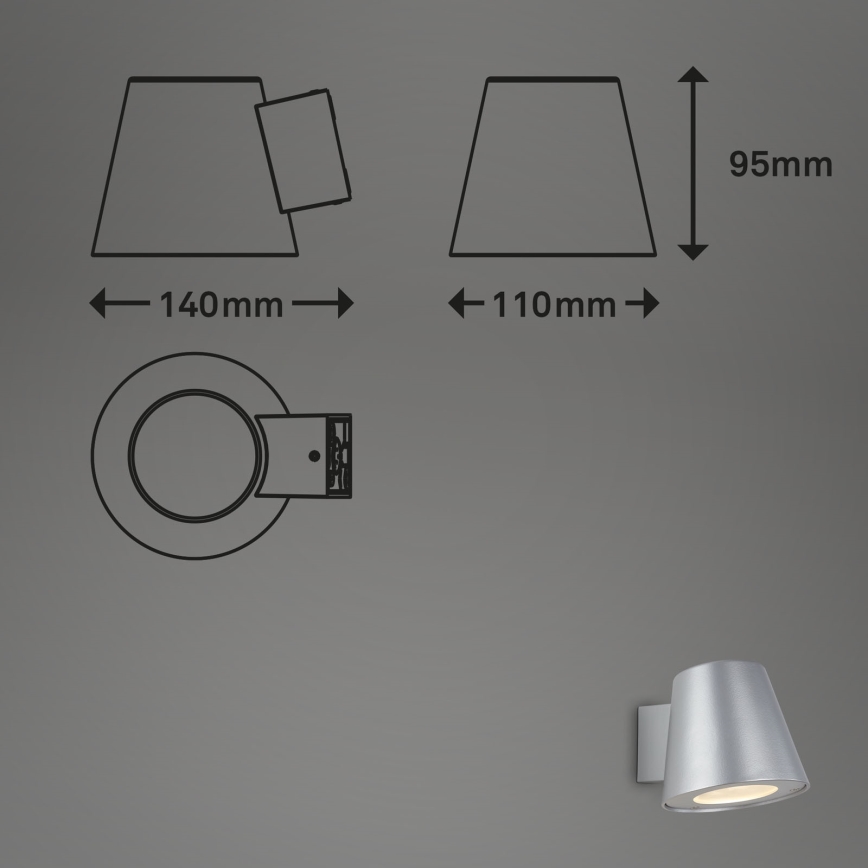 Briloner 3645-014 - LED Outdoor wall light NEAPEL 1xGU10/4,9W/230V IP44
