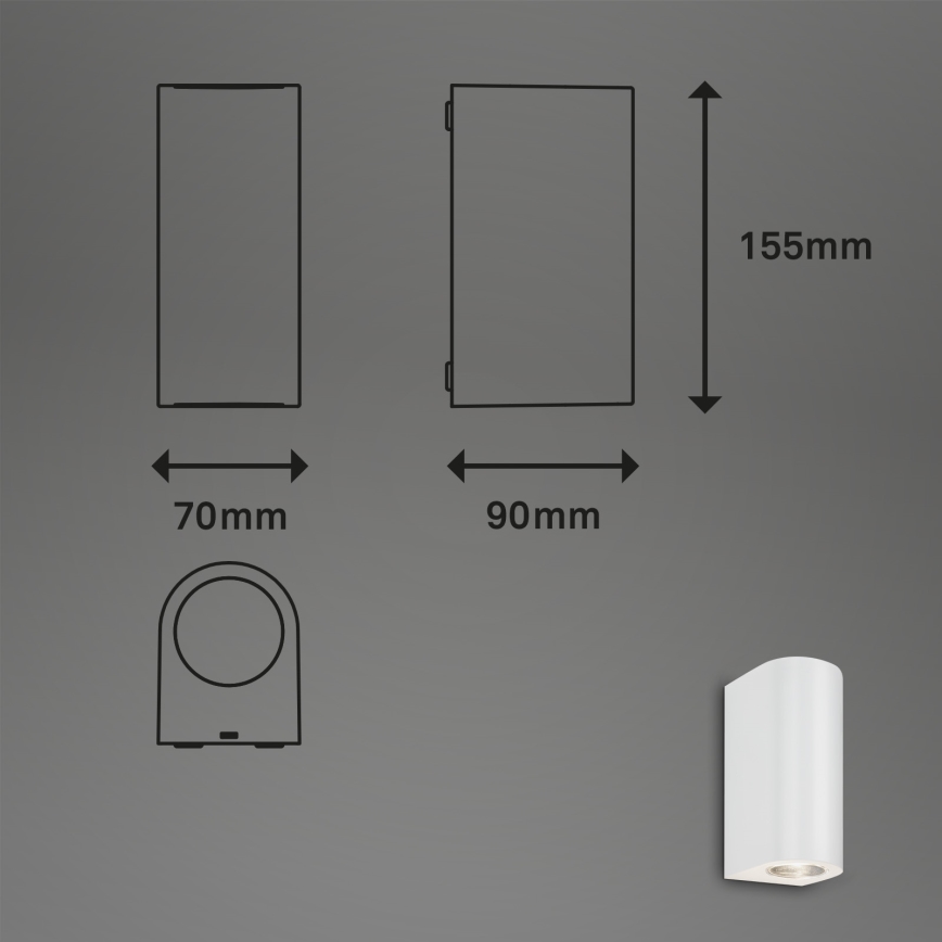Briloner 3648-026 - LED Outdoor wall light UP&DOWN 2xGU10/4,7W/230V IP44