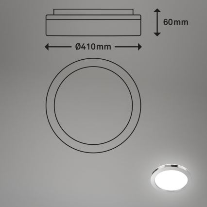 Briloner 3673-018 - LED Bathroom ceiling light SPLASH LED/28W/230V d. 41 cm